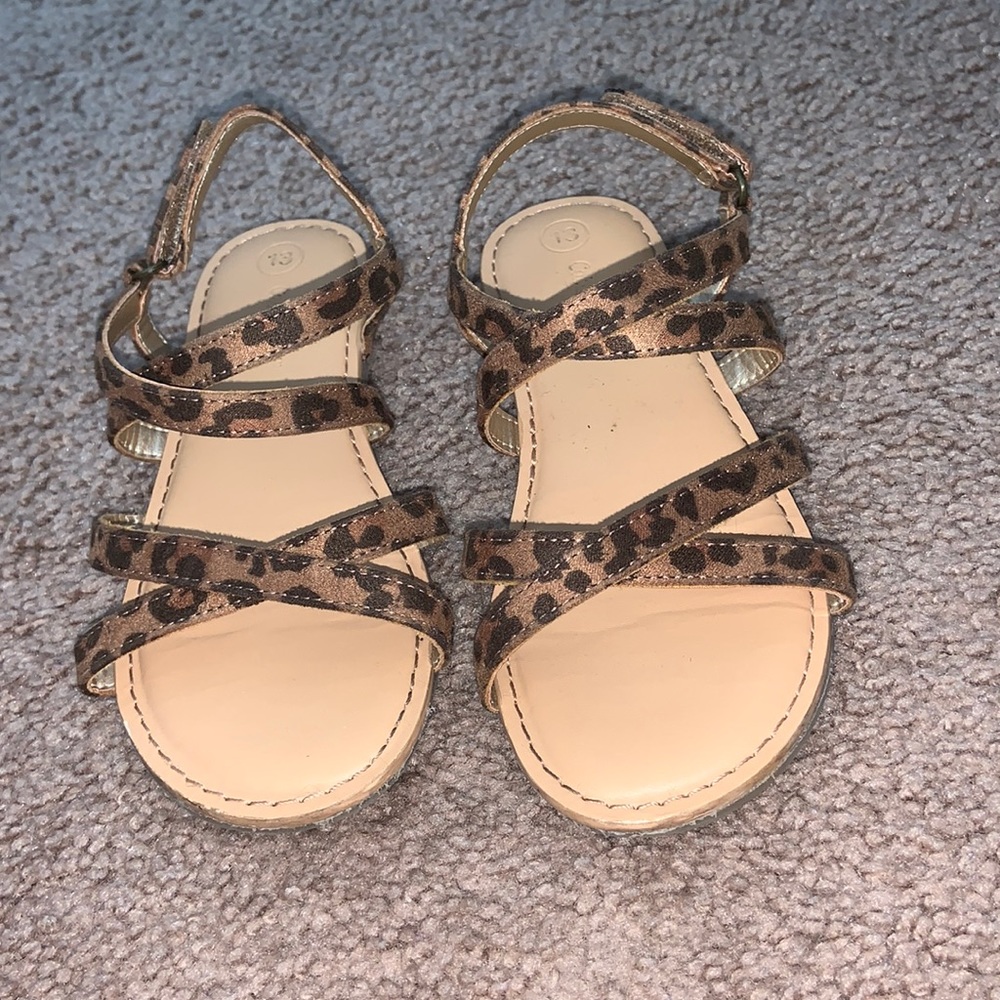 Girls Cheetah Print Sandals
